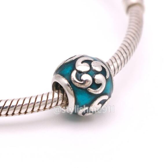Authentic PANDORA Turquoise Comma Charm - Picture 3 of 9